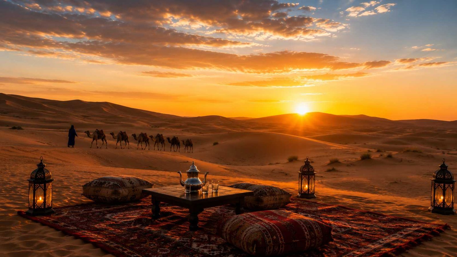 Sunset Camel Ride in Erg Chebbi Dunes