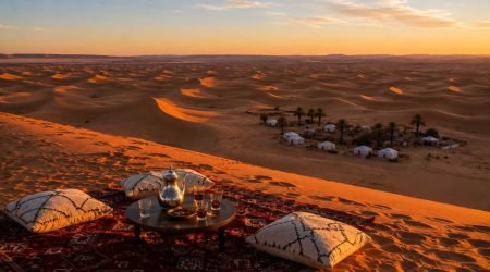 Sunset Camel Ride in Erg Chebbi Dunes