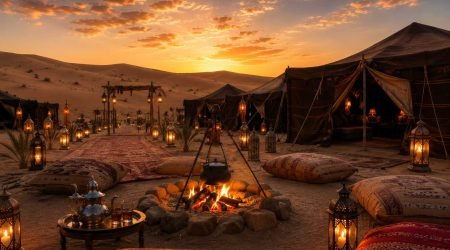Sunset Camel Ride in Erg Chebbi Dunes